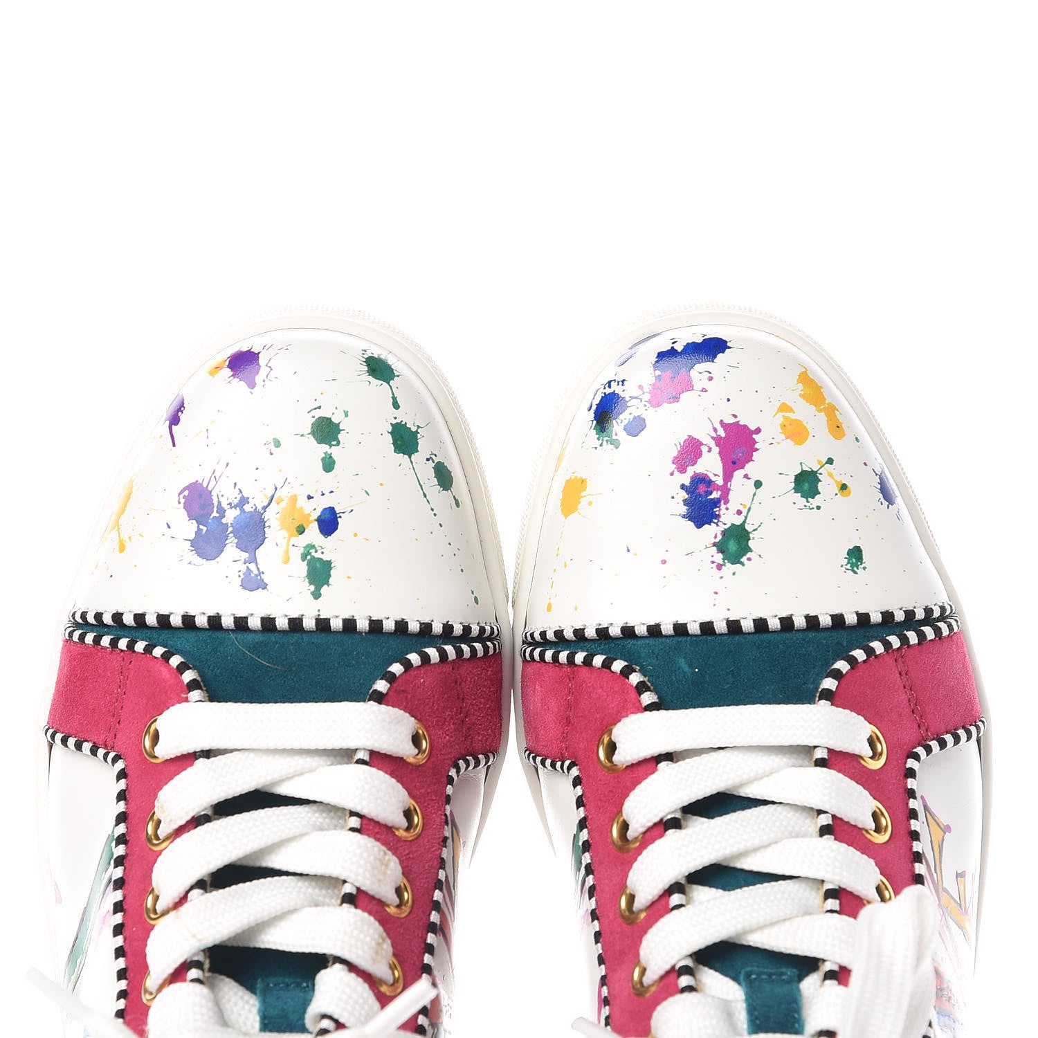 Christian Louboutin Calfskin Womens In Love Rantus Orlato Sneakers 35 White Multicolor 14 of 15