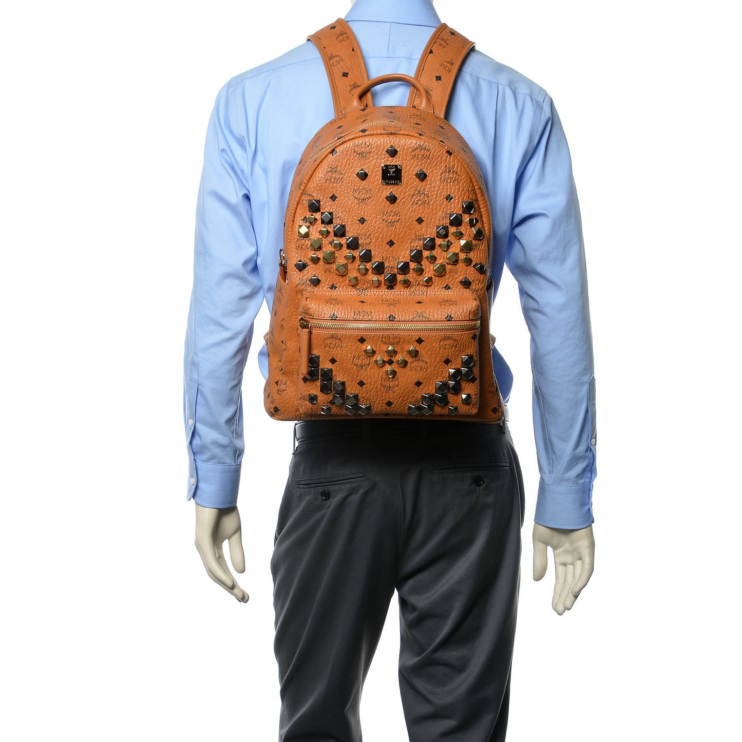 Visetos Studded Medium Stark M Backpack Cognac