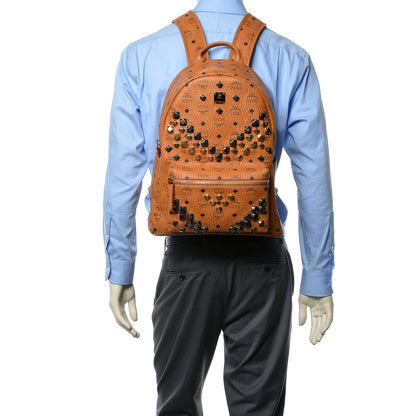 MCM Visetos Studded Medium Stark M Backpack Cognac 2 of 12