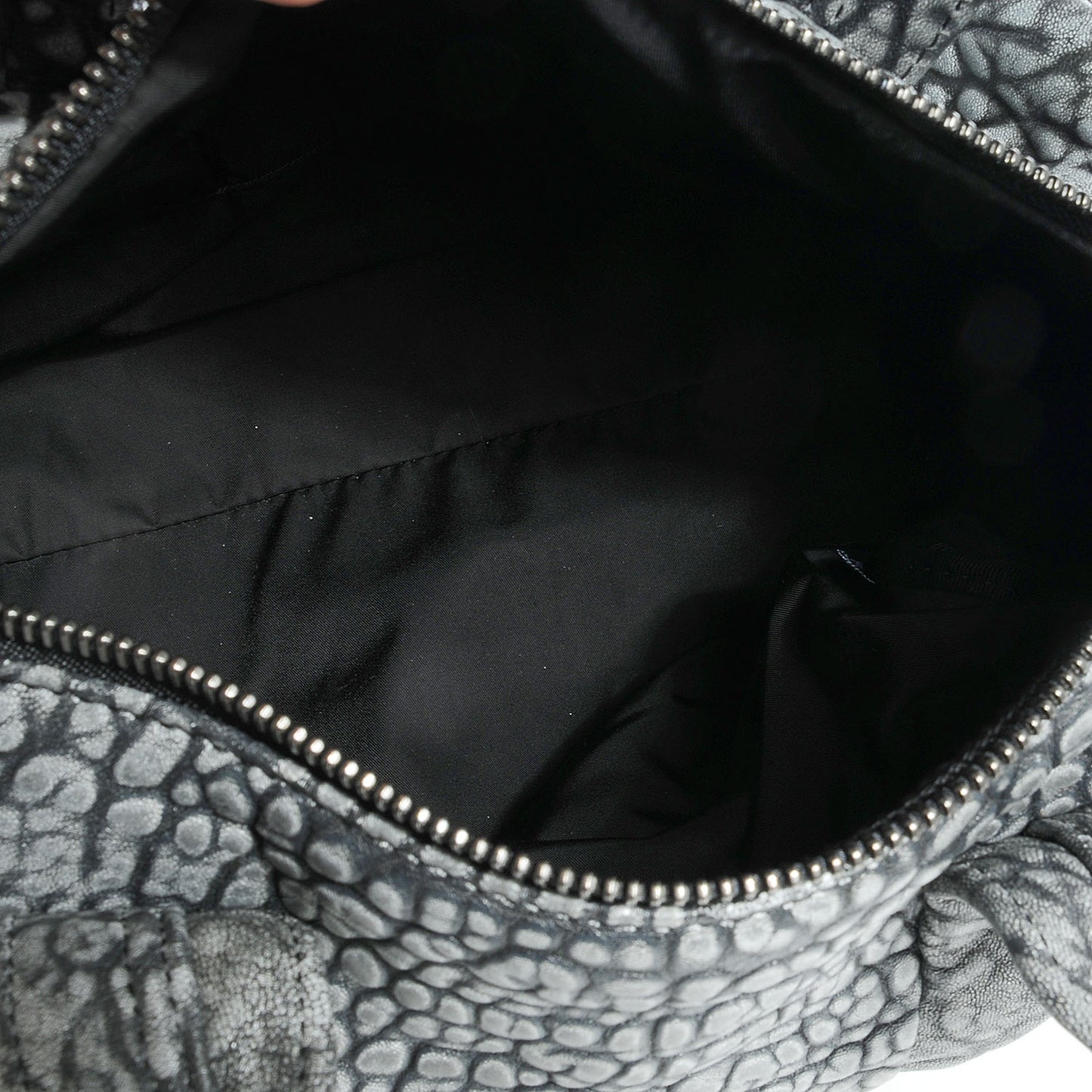 Lambskin Rocco Dumbo Satchel Silver