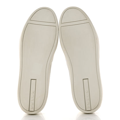 Prada Vitello Soft Triangle Logo Womens High Top Sneakers 36 White 5 of 7