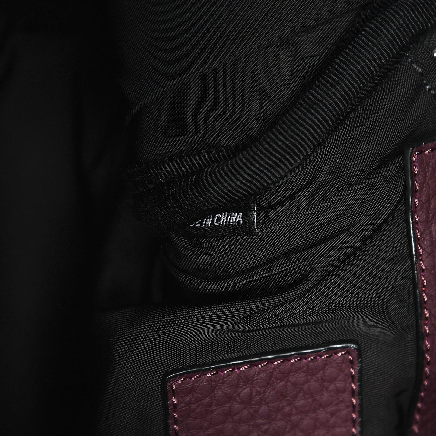 Pebbled Calfskin Mini Rockie Matte Oxblood