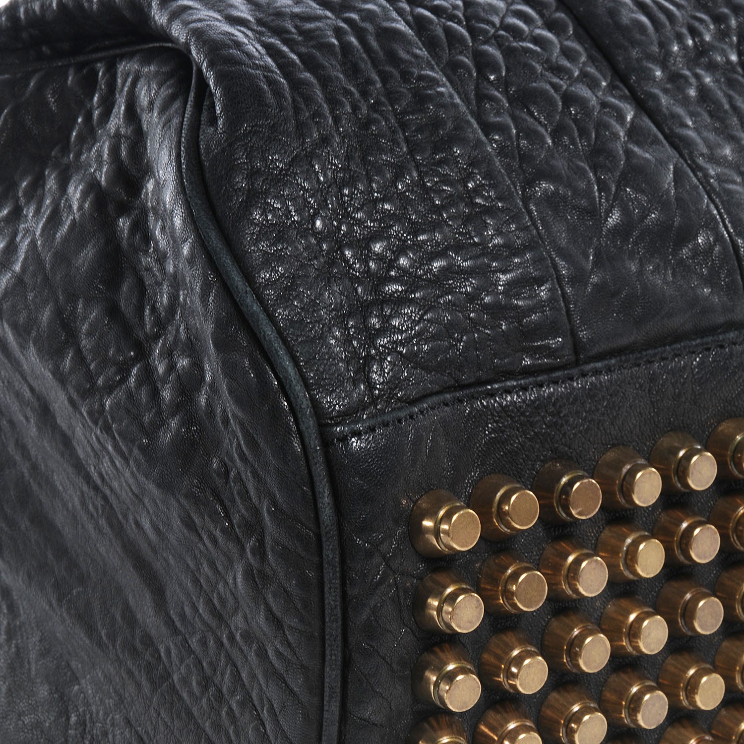 Alexander Wang Leather Rocco Duffel Black With Antique Brass Hardware 5 of 8