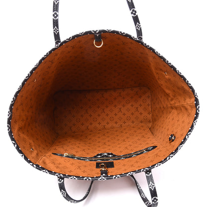 Louis Vuitton Monogram Giant Crafty Neverfull MM Creme Caramel 4 of 9