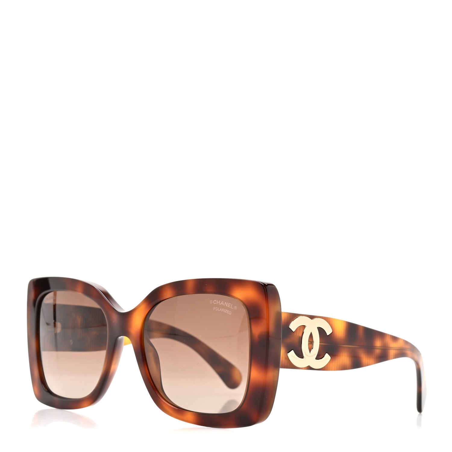 Chanel Square Polarized CC Sunglasses 5494 Tortoise Brown 1 of 8