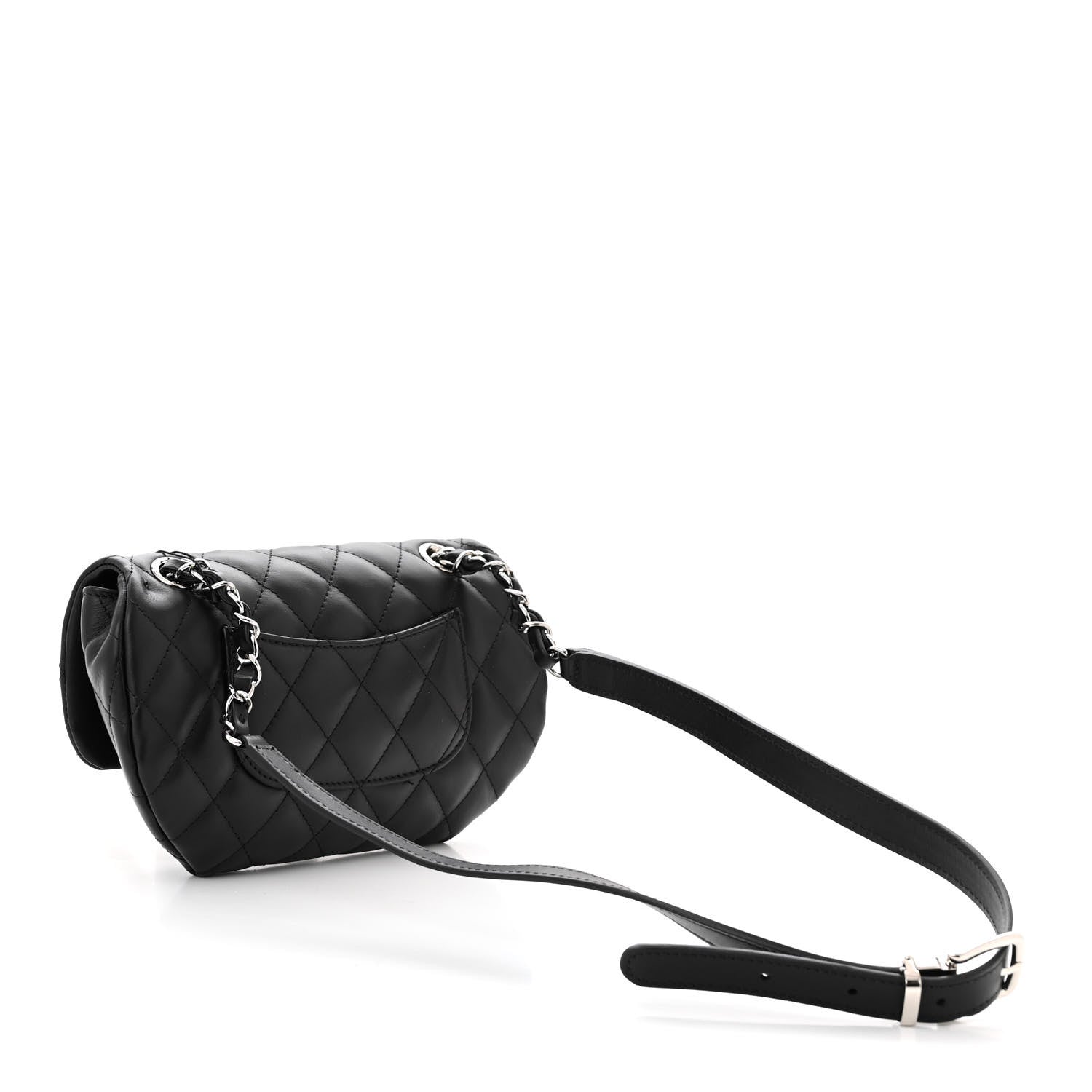 Chanel Calfskin Quilted CC Uniform Flap Belt Bag Black 3 of 11