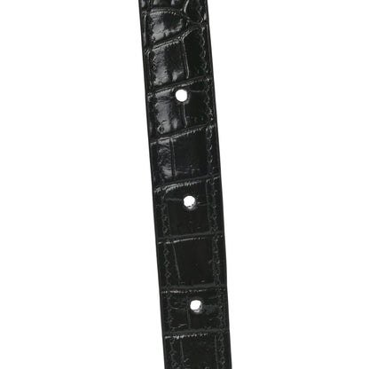 Saint Laurent Calfskin Crocodile Embossed Monogram Kate Belt Bag Black 20 of 20