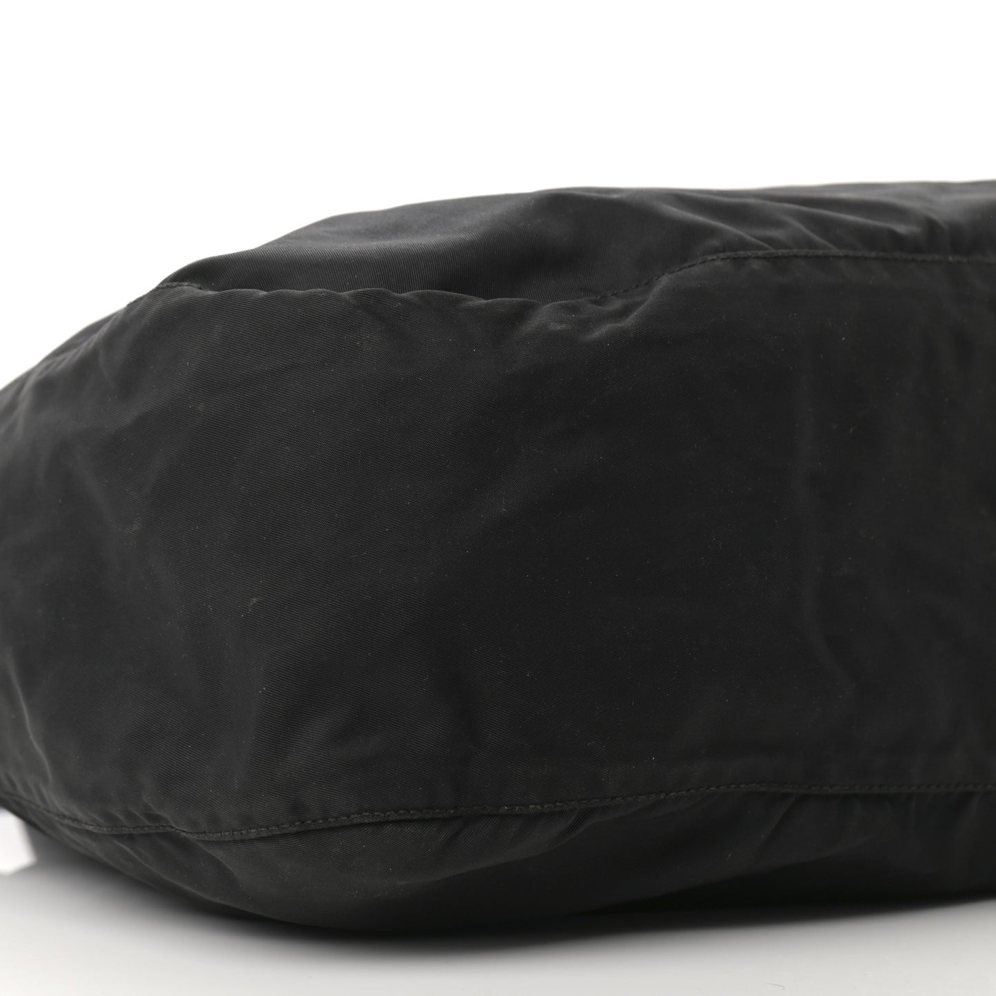 Nylon Flat Messenger Bag Black