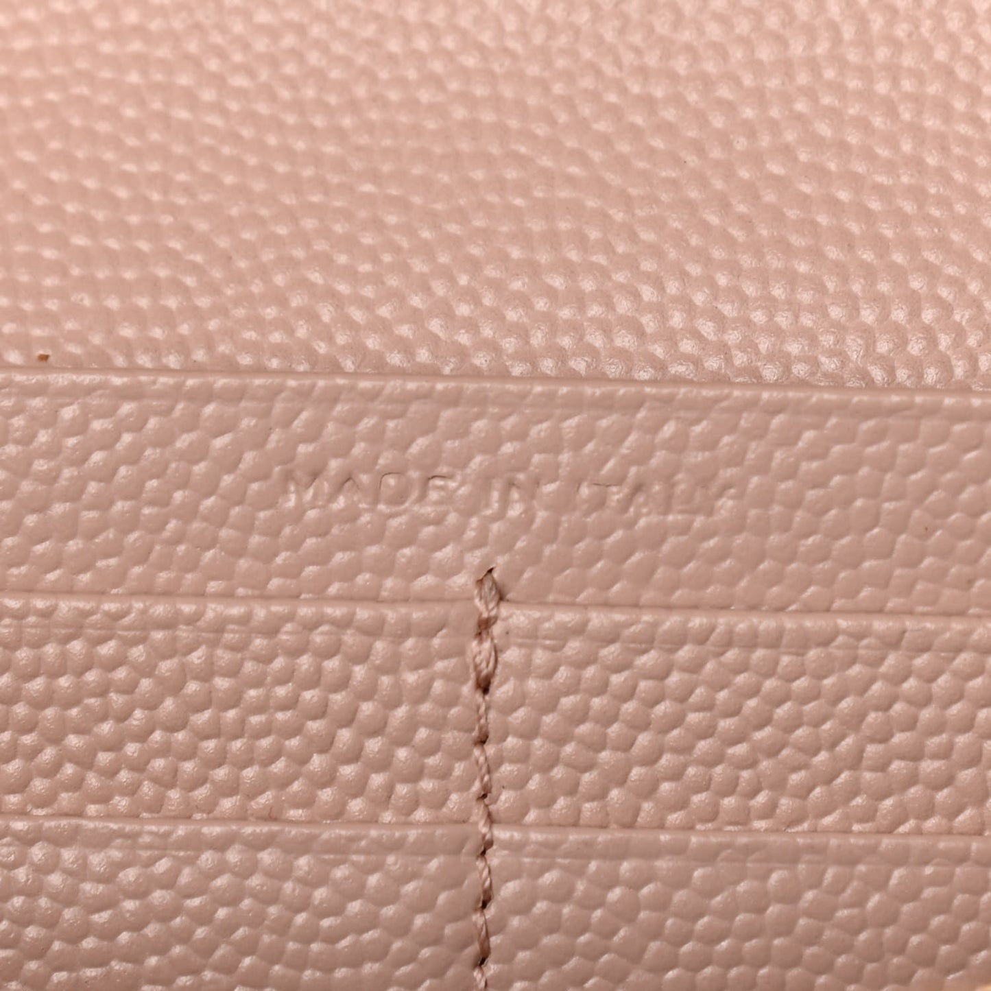Grain De Poudre Matelasse Chevron Monogram Flap Wallet Pale Pink