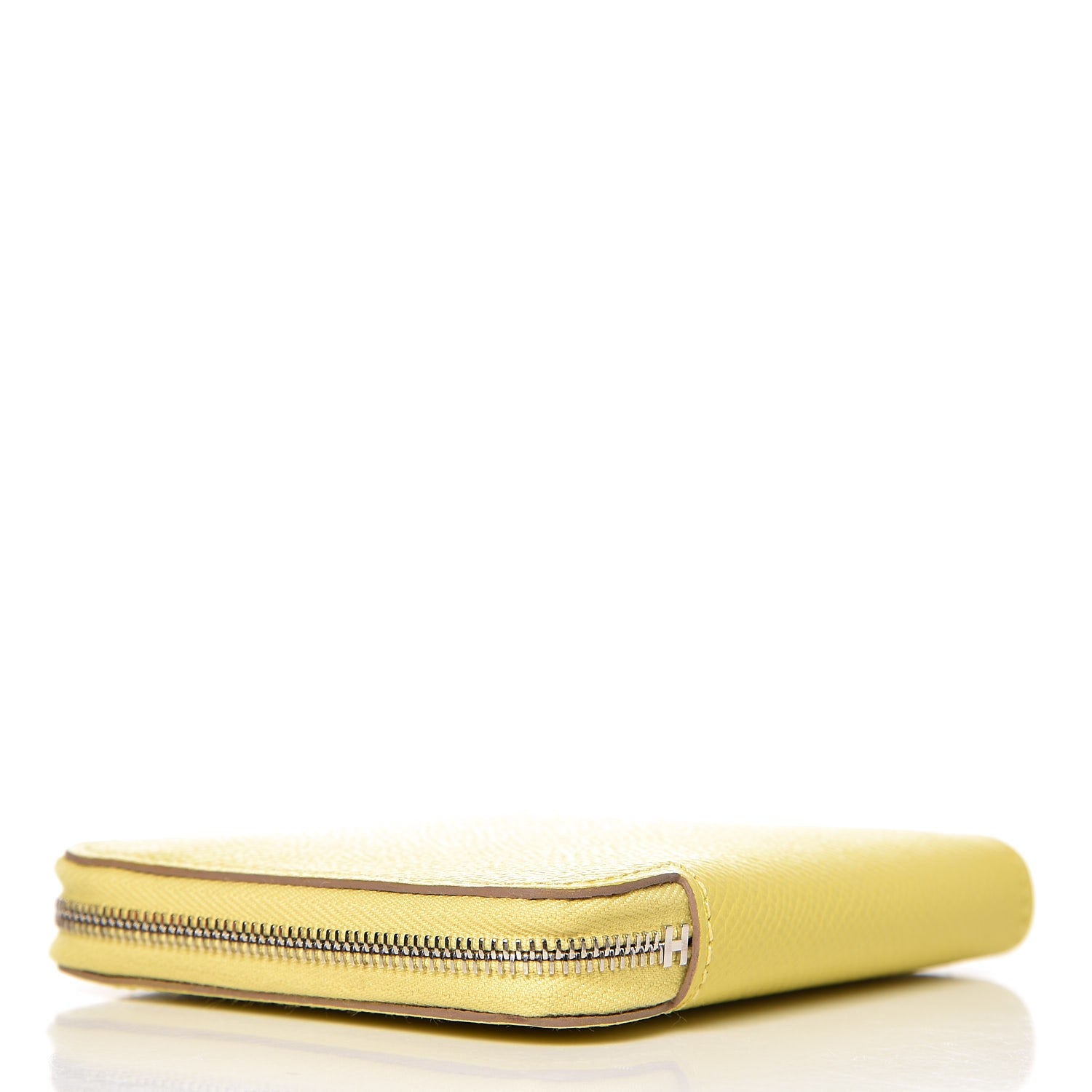 Hermes Epsom Silk'In Compact Wallet Lime Fauve Black 4 of 8