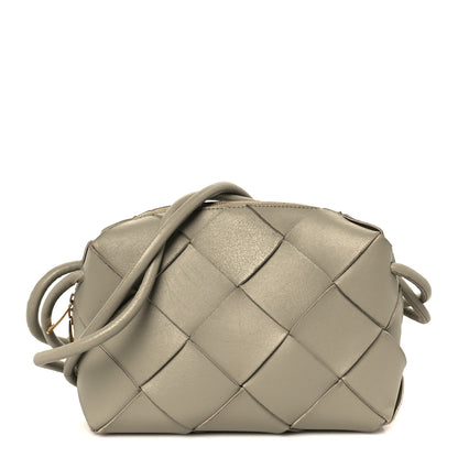 Bottega Veneta Lambskin Maxi Intrecciato Small Cassette Camera Bag Travertine 1 of 10