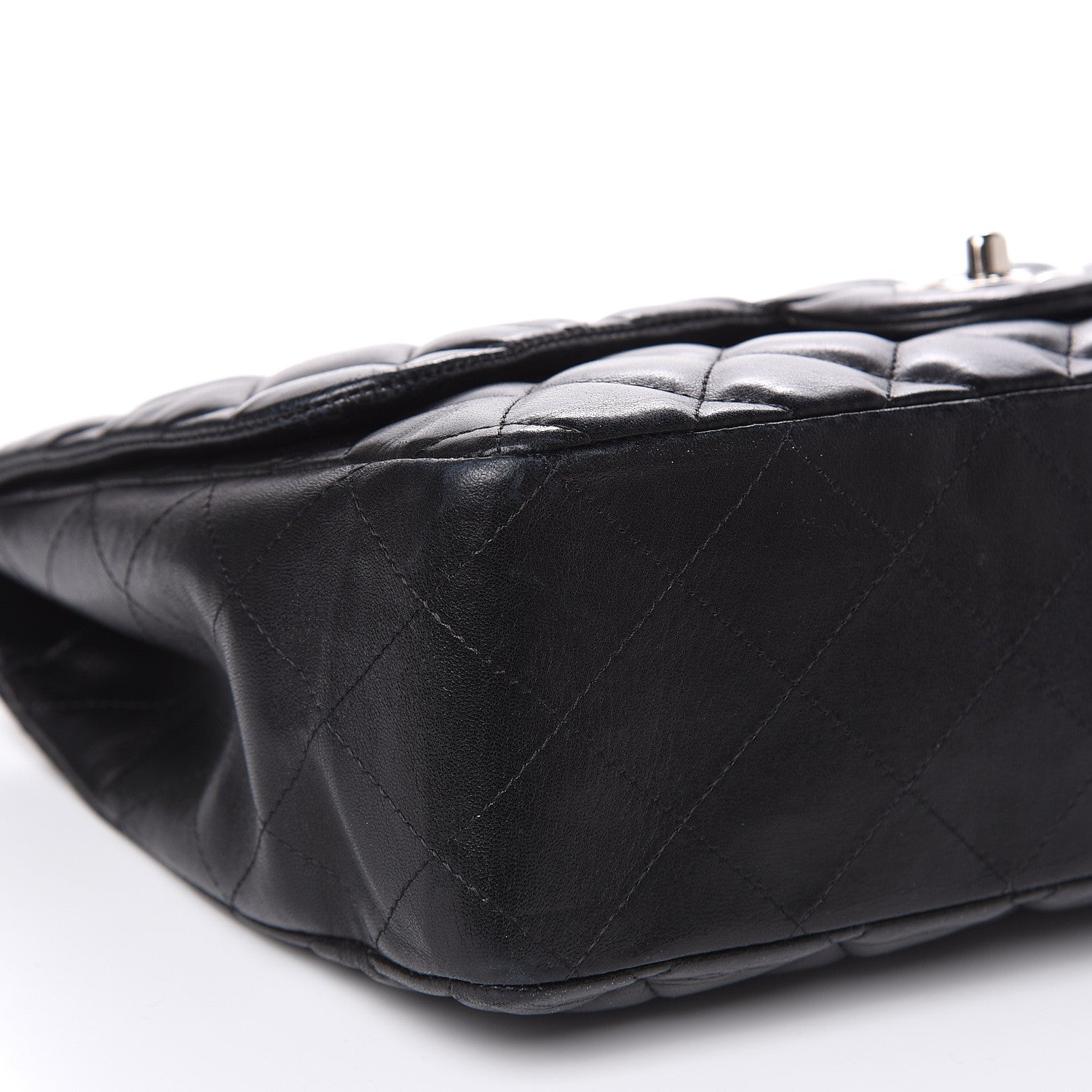 Chanel Lambskin Quilted Jumbo Single Flap Black 8 of 17