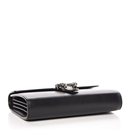 Gucci Calfskin Mini Dionysus Chain Wallet Black 4 of 9
