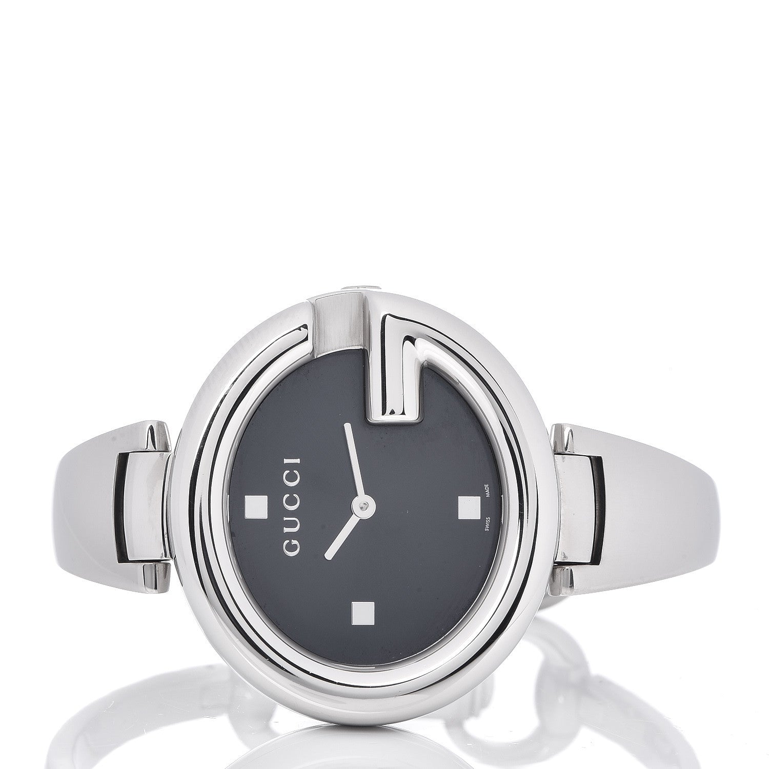 Gucci Stainless Steel 36mm Guccissima Quartz Watch Black 3 of 5