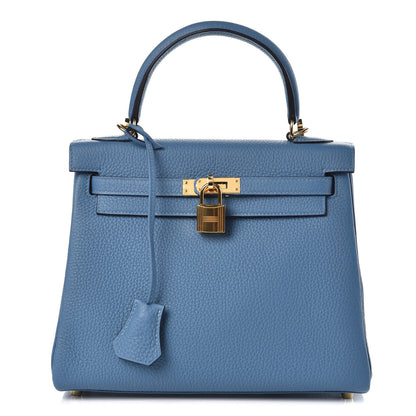 Hermes Togo Kelly Retourne 25 Azur 1 of 31