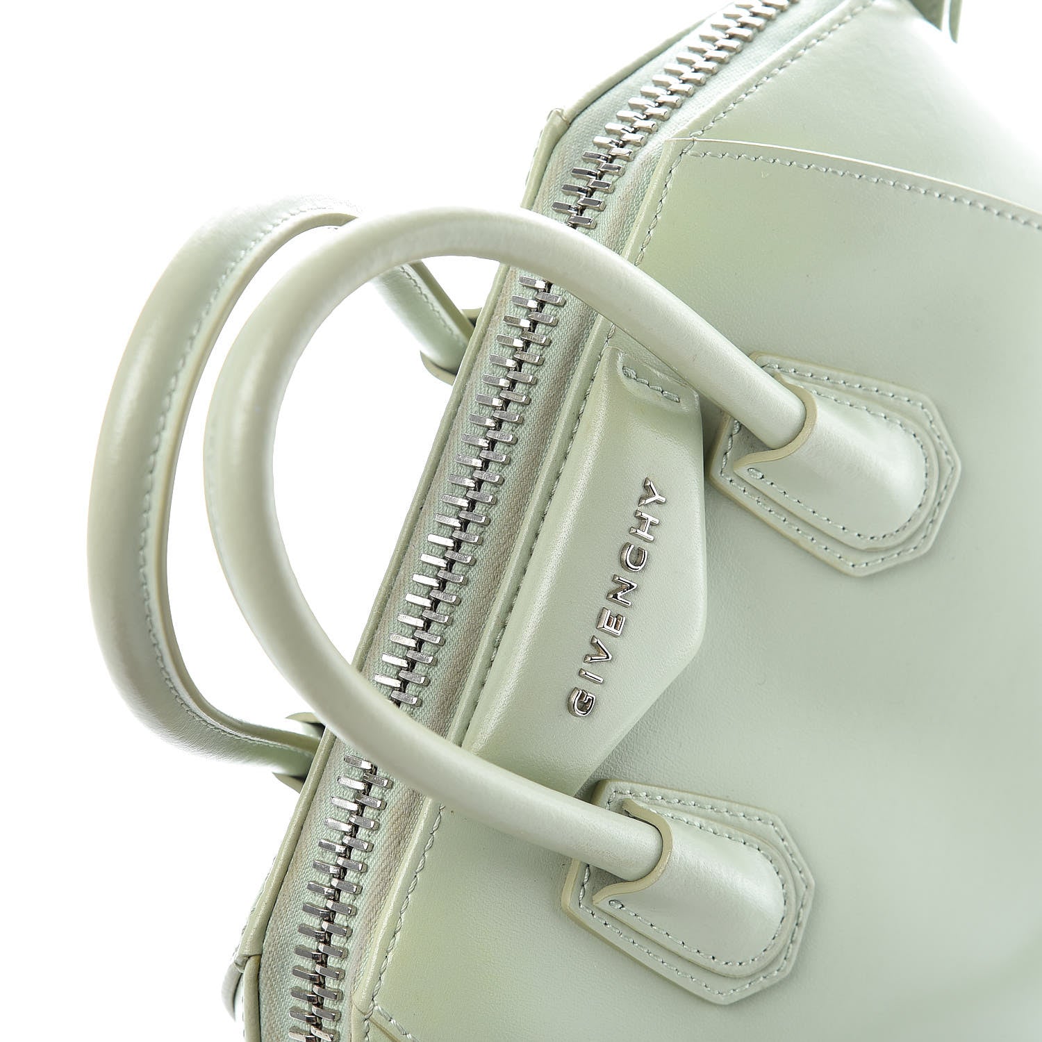 Givenchy Shiny Lord Calfskin Mini Antigona Aqua Green 20 of 24