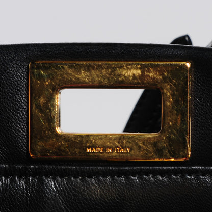 Fendi Nappa Mini Peekaboo Iconic Satchel Black 6 of 16