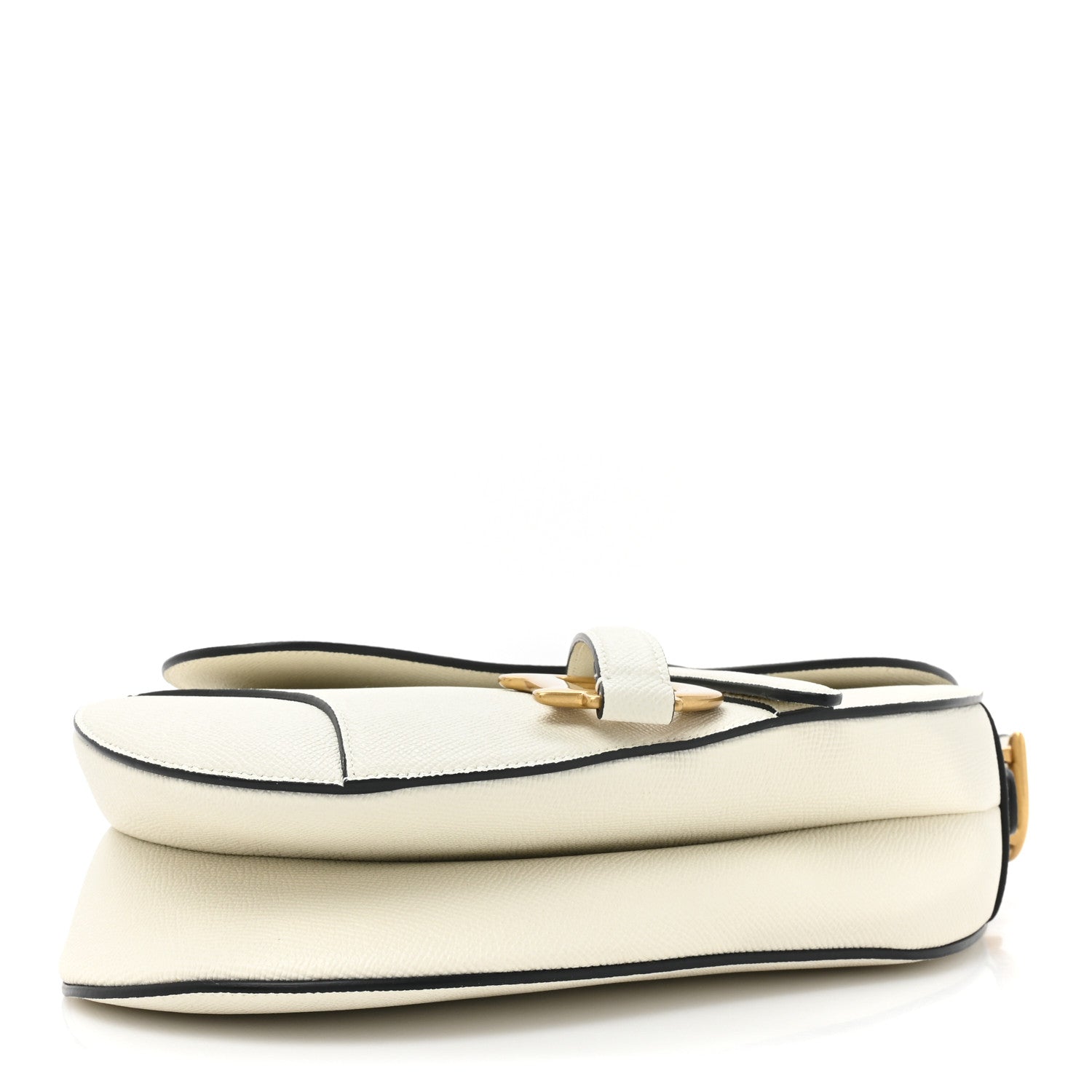 Christian Dior Grained Calfskin Saddle Bag With Strap Latte 4 of 13