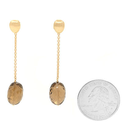 Marco Bicego 18K Yellow Gold Smoky Quartz Siviglia Drop Earrings 2 of 7