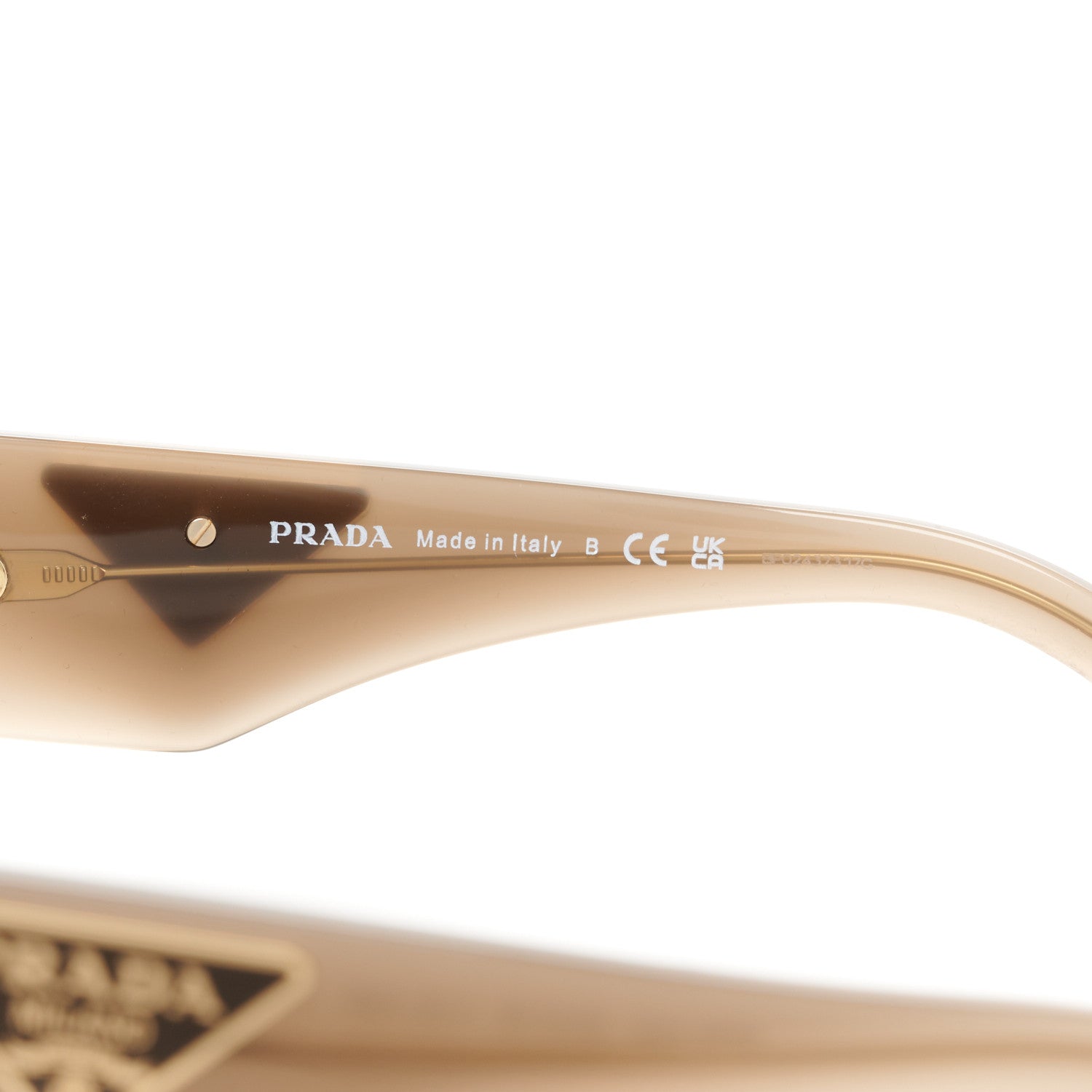 Prada Acetate Symbole Sunglasses SPR 14Z Taupe 6 of 8