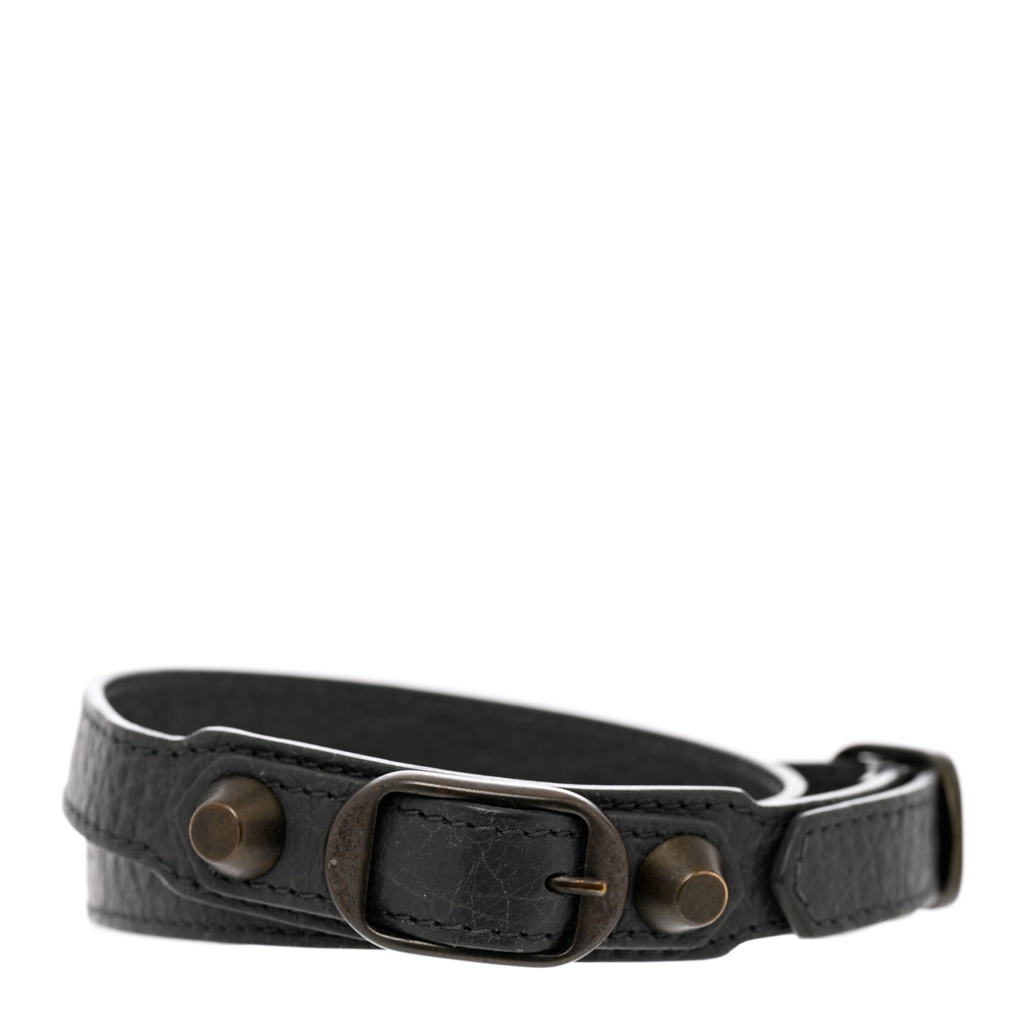 Agneau Arena Classic Hardware Triple Tour M Bracelet Anthracite