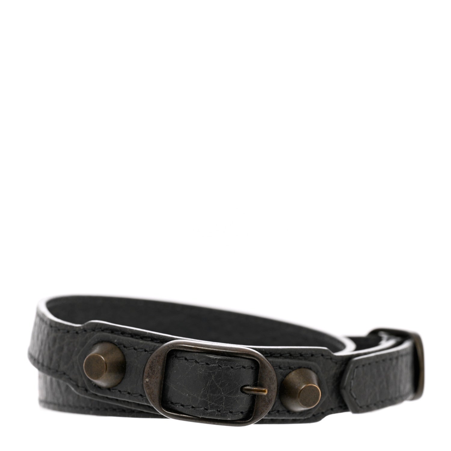 Balenciaga Agneau Arena Classic Hardware Triple Tour M Bracelet Anthracite 1 of 7