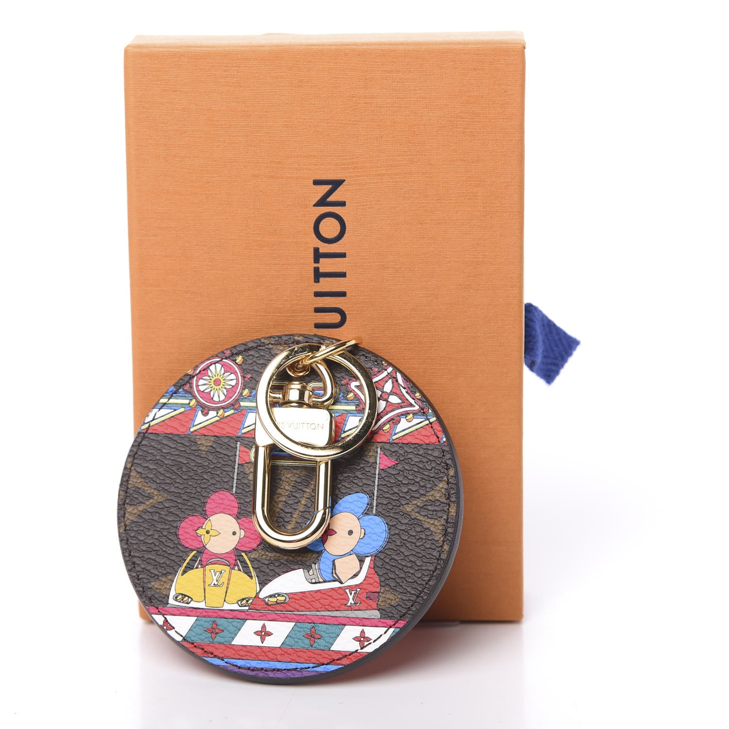 Louis Vuitton Monogram 2020 Christmas Animation Bumper Cars Bag Charm Key Ring Coquelicot 5 of 5