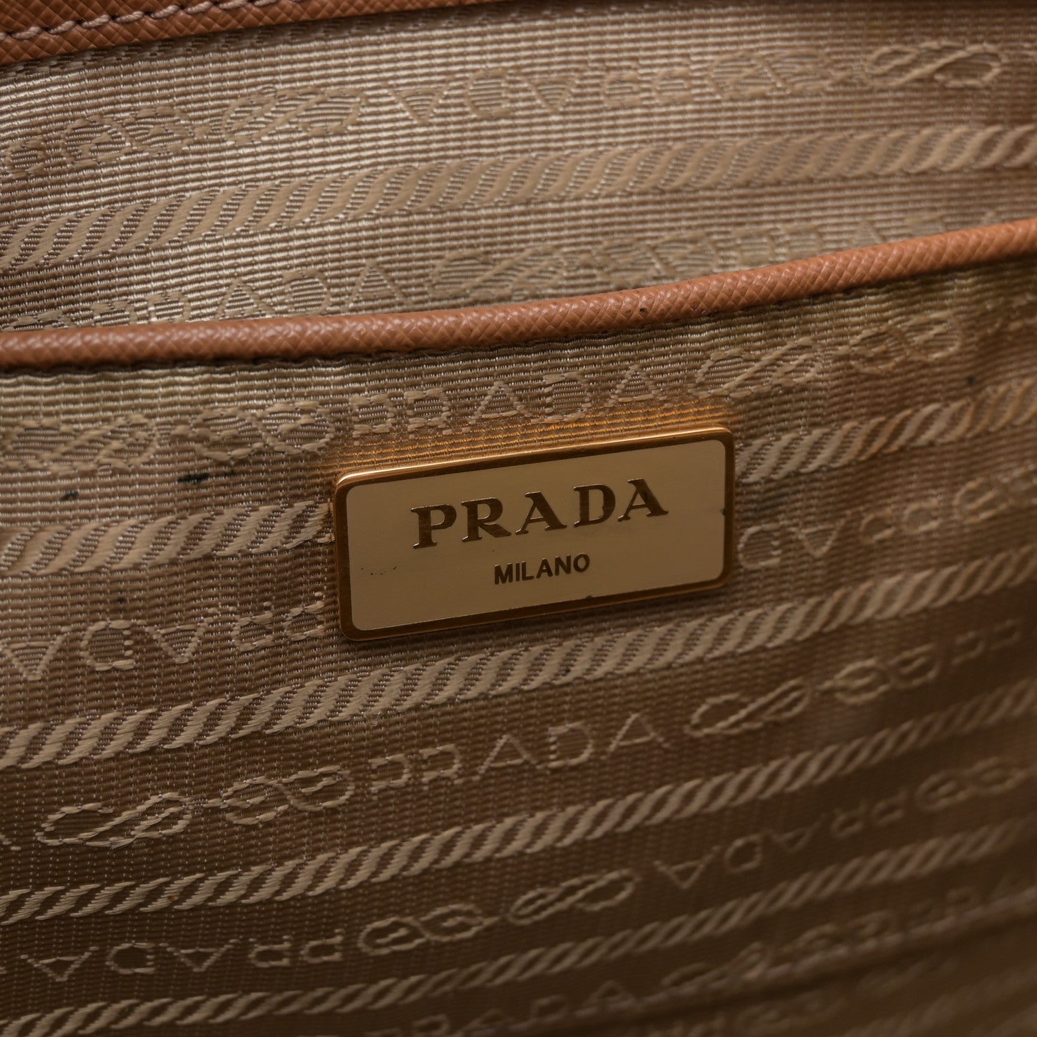 Prada Saffiano Extra Large Galleria Double Zip Tote Caramel 7 of 15