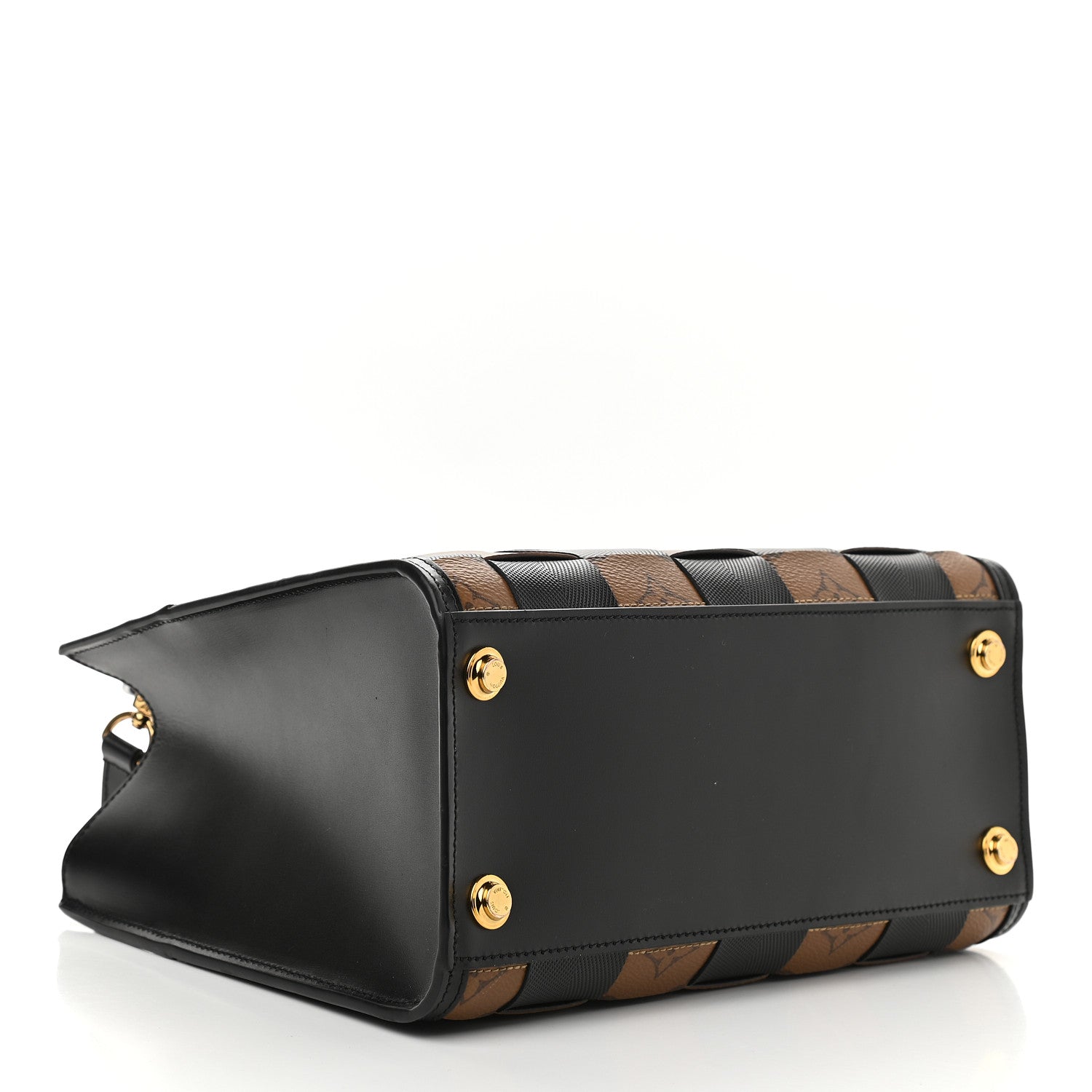 Louis Vuitton Calfskin Monogram Damier Tressage City Steamer PM Black 4 of 10