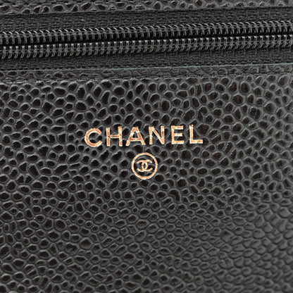 Chanel Caviar Quilted Wallet on Chain WOC Black 6 of 14