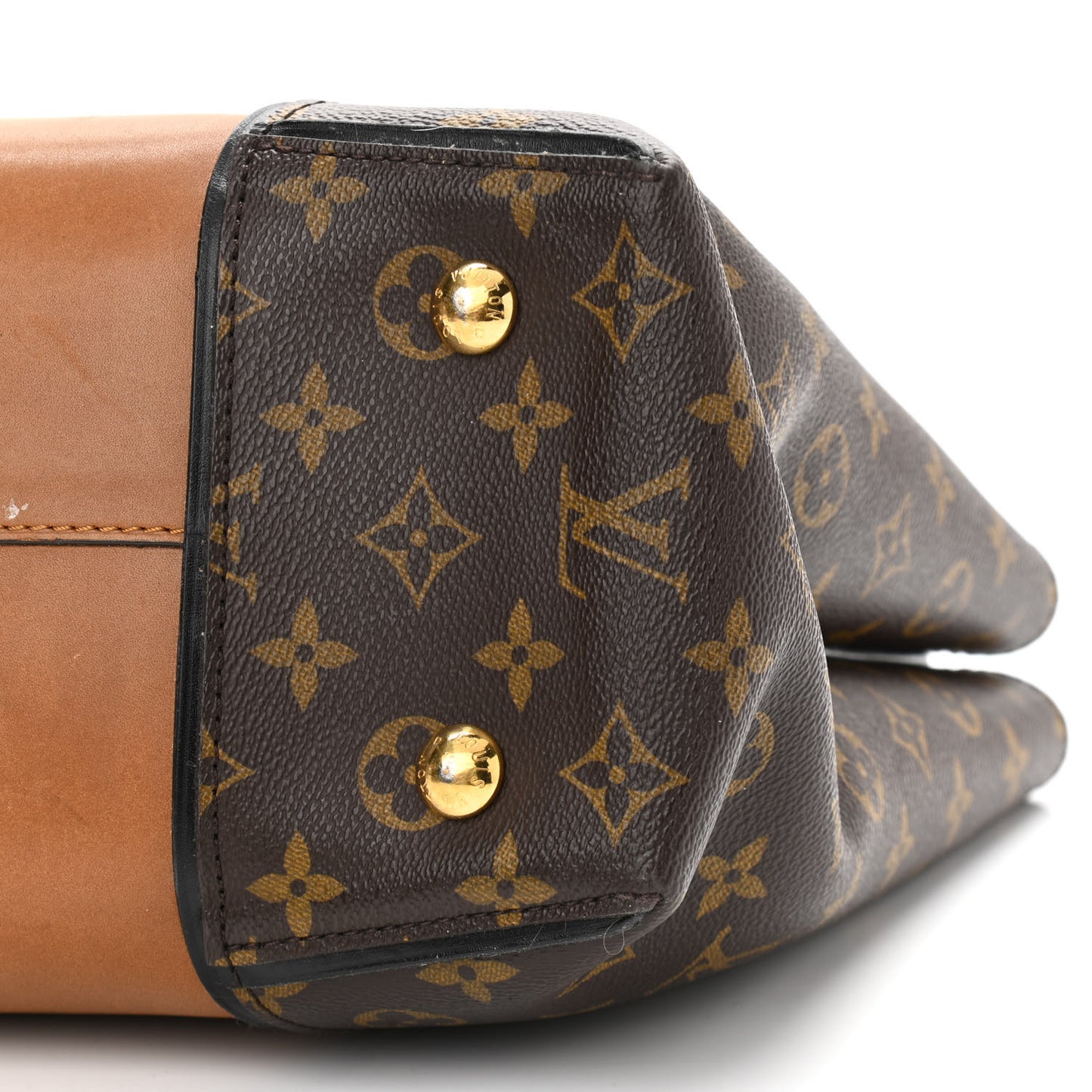 Monogram Cuir Orfevre Tote W PM Noisette