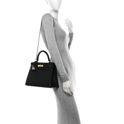 Hermes Epsom Kelly Sellier 28 Black 2 of 14