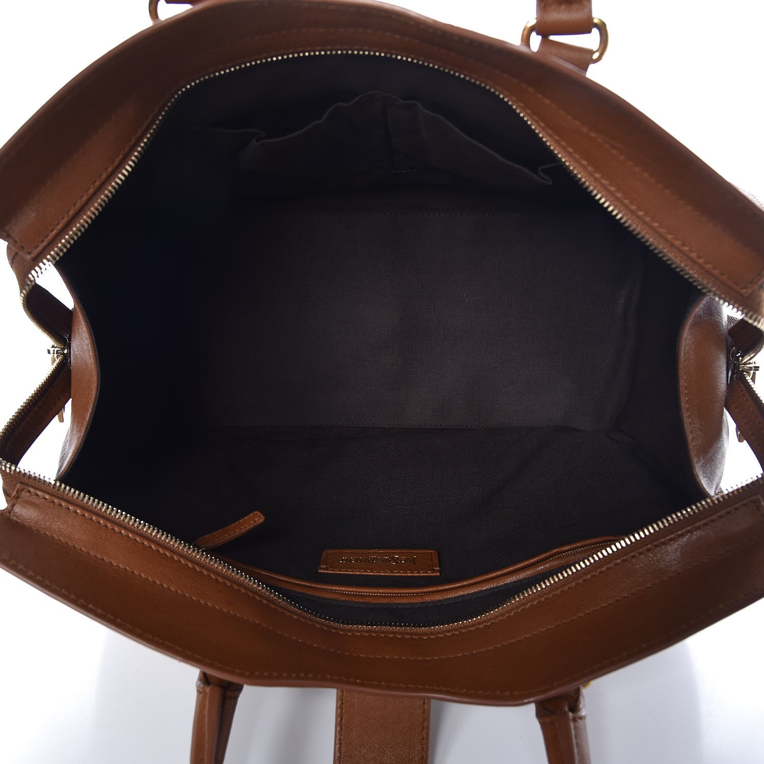 Saint Laurent Sheepskin Medium Cabas Chyc Whiskey 5 of 10