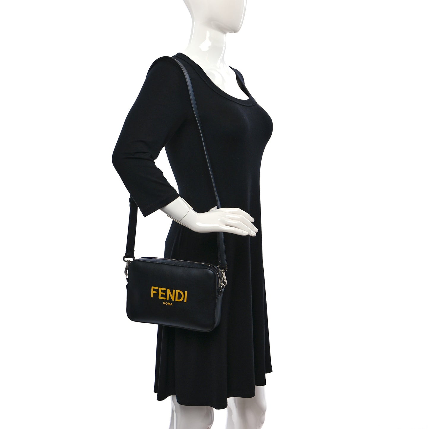 Vitello Grace Light Logo Medium Camera Case Black Sunflower