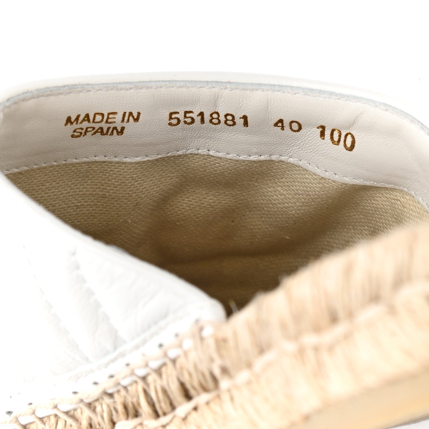 Gucci Nappa Matelasse GG Marmont Espadrille Slippers 40 Great White 8 of 10