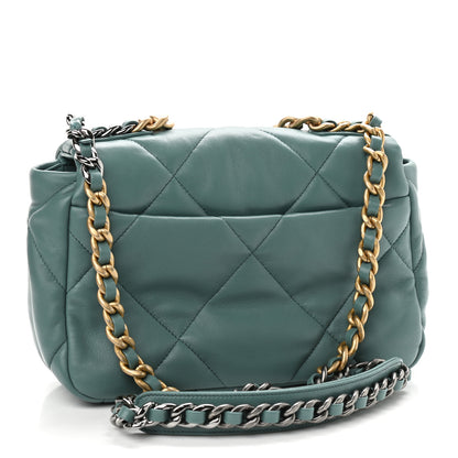 Chanel Lambskin Quilted Medium Chanel 19 Flap Green 3 of 11