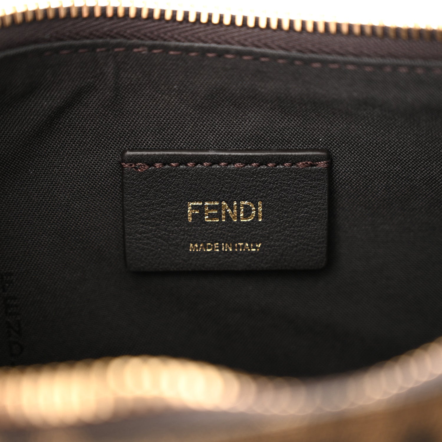 Fendi Fabric Jacquard Vitello Grace FF 1974 Small Fendigraphy Hobo Bag Tobacco Moro Ebano 6 of 10