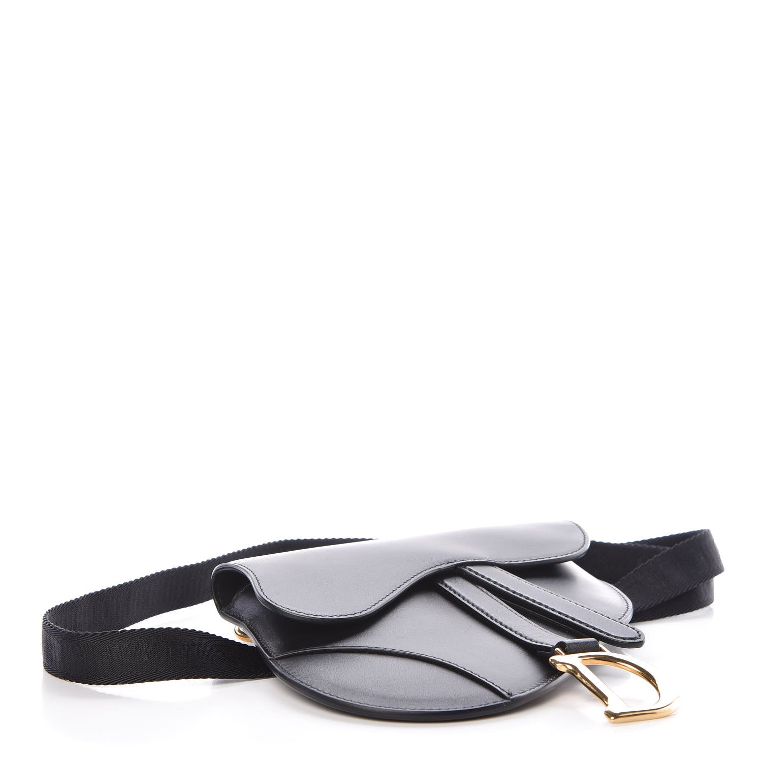 Christian Dior Calfskin Saddle Belt Bag Black 4 of 7