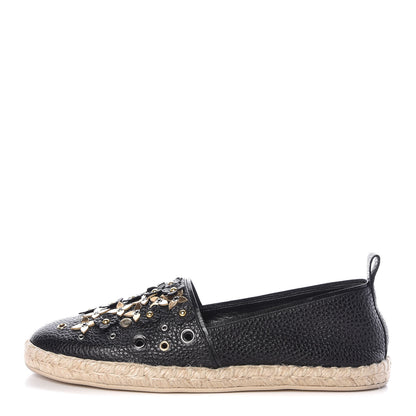 Louis Vuitton Calfskin Tropical Bloom Espadrille Flat 40 Black 1 of 8