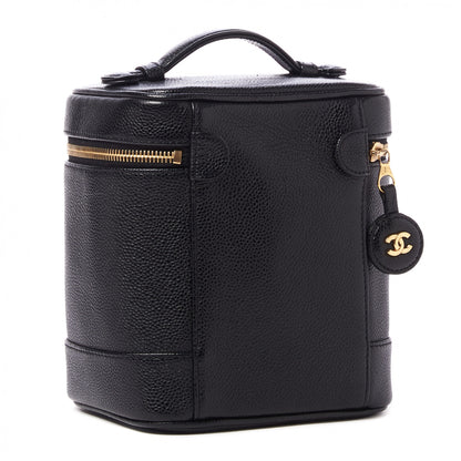 Chanel Caviar Vanity Cosmetic Case Black 2 of 9