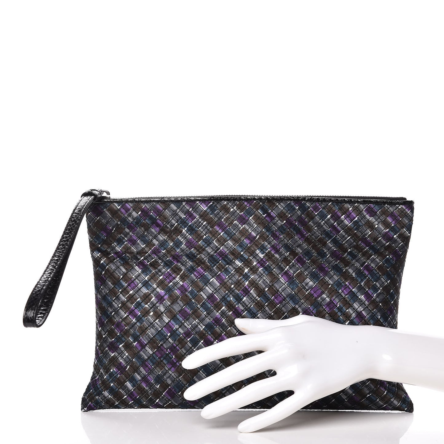 Satin Intrecciato Ayers Clutch Multicolor