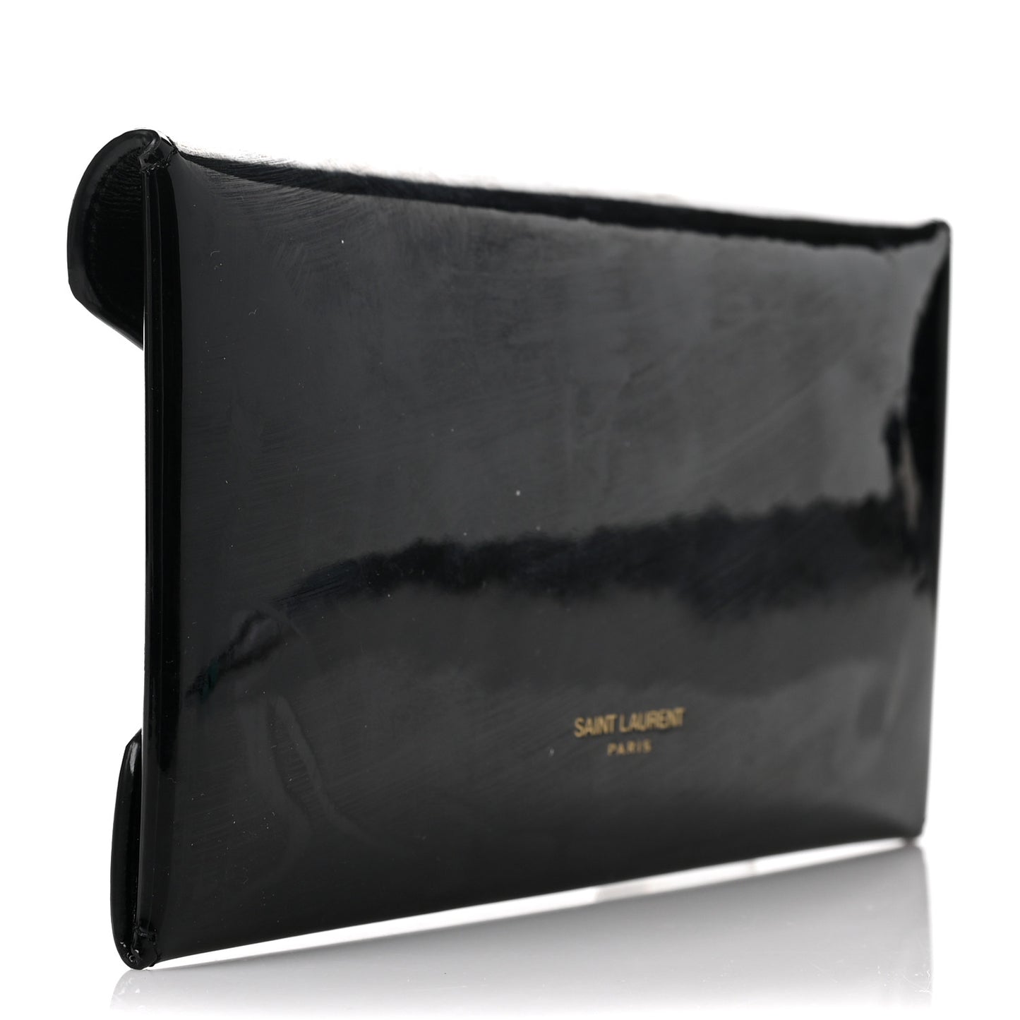 Patent Paloma Envelope Clutch Black