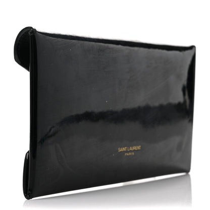 Saint Laurent Patent Paloma Envelope Clutch Black 3 of 7
