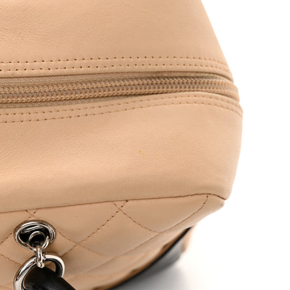 Chanel Calfskin Quilted Large Cambon Bowler Beige Black 11 of 12
