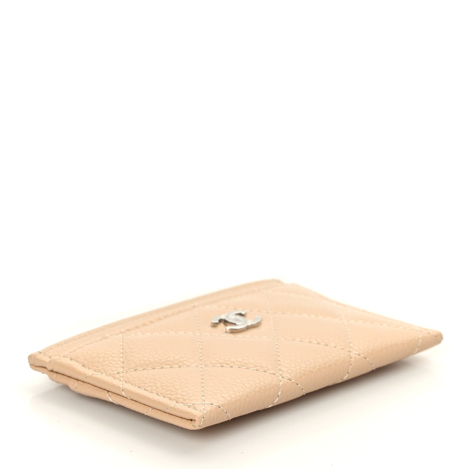 Chanel Caviar Quilted Card Holder Beige 4 of 8