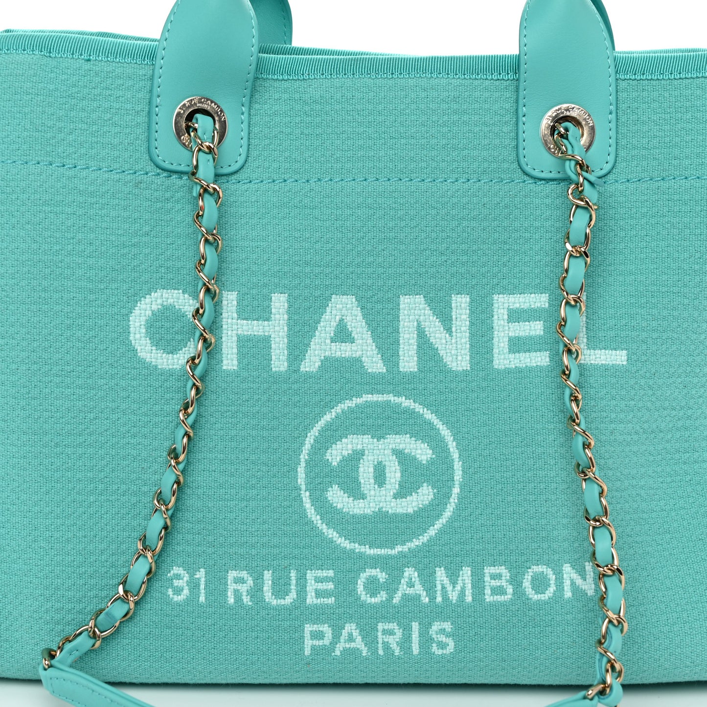 Mixed Fibers Small Deauville Tote Turquoise