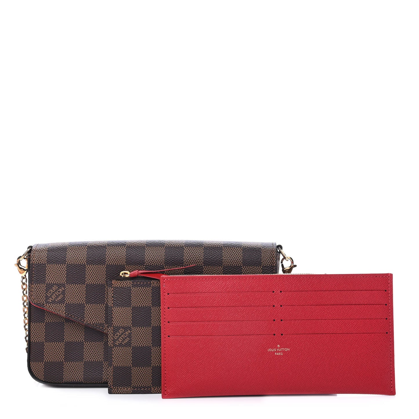 Damier Ebene Pochette Felicie Chain Wallet
