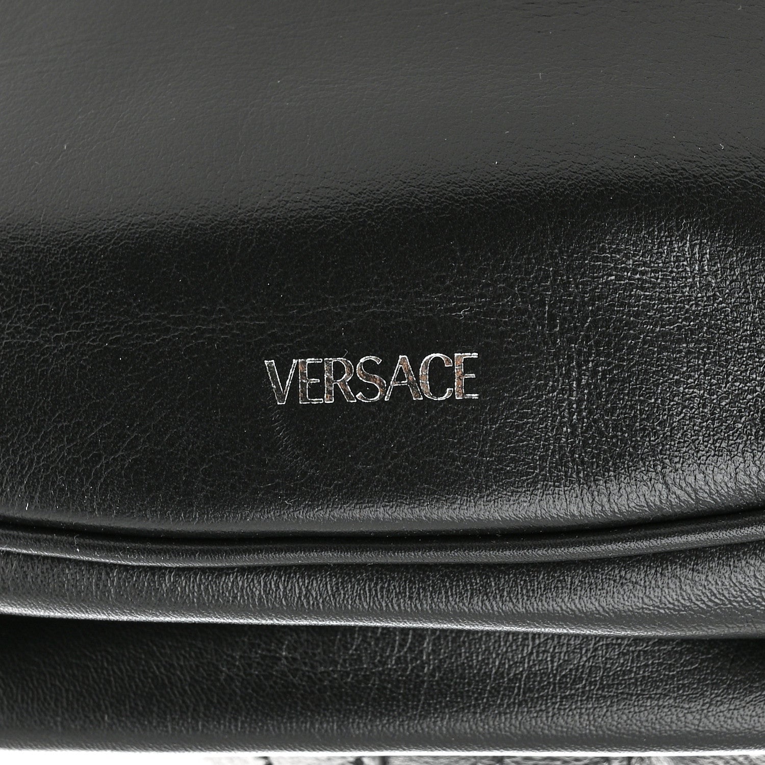 Versace Calfskin Medium Repeat Zip Hobo Black 8 of 11