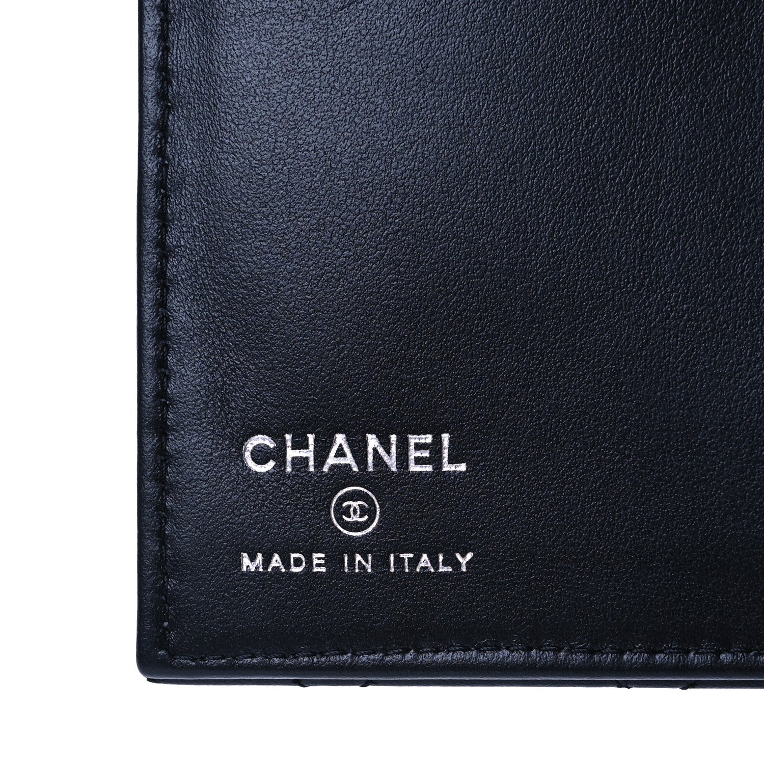 Chanel Grained Calfskin Quilted Card Holder Wallet So Black 7 of 9