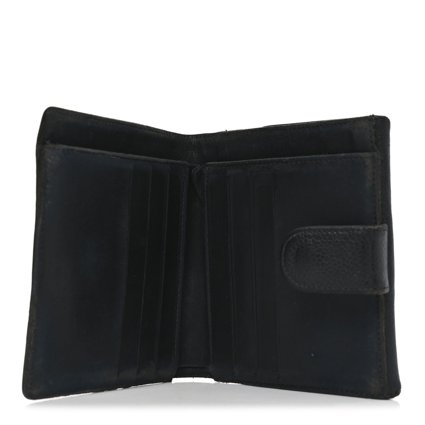 Caviar Timeless CC Compact French Wallet Black